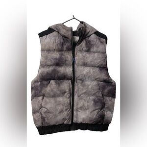 Boys Zara Zip Up Quilted Black and Grey Polyester Vest Size 11-12yrs Pre Owned